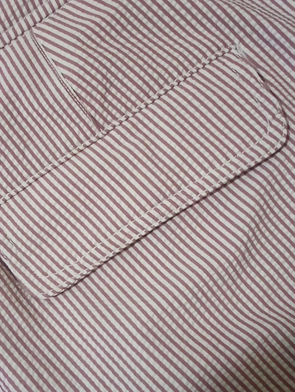 🌁 EUC: ONIA; MENS CALDER, STRIPED STRETCH SEERSUCKER SWIM SHORTS, BRICK/32